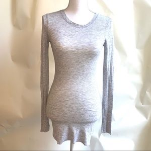 BCBGMAXAZRIA RIBBED BODYCON TUNIC TOP SIZE XS